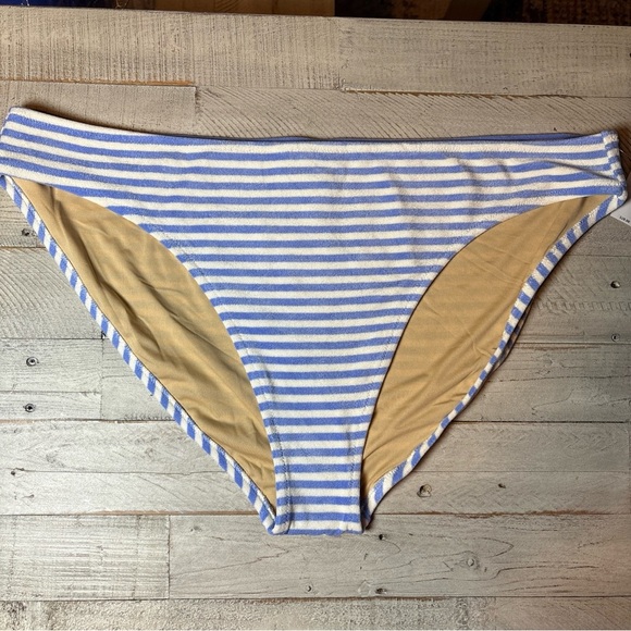 NWT Old Navy Terry Blue White Striped 2 Piece Bikini Swim Suit Plus sz 3X - Picture 1 of 16